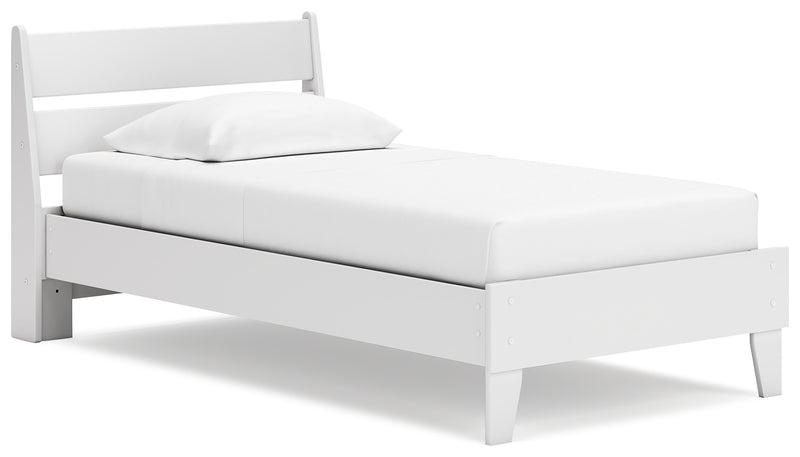 Socalle Two-tone Twin Panel Platform Bed