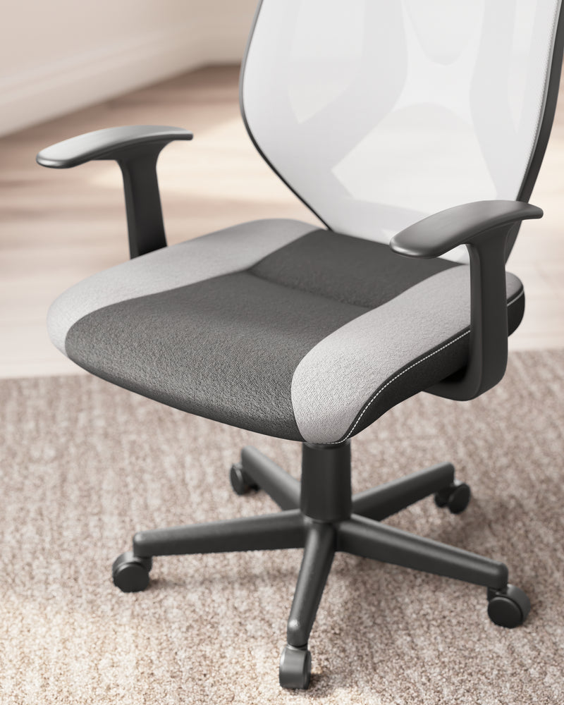 Beauenali Light Gray Black Home Office Desk Chair