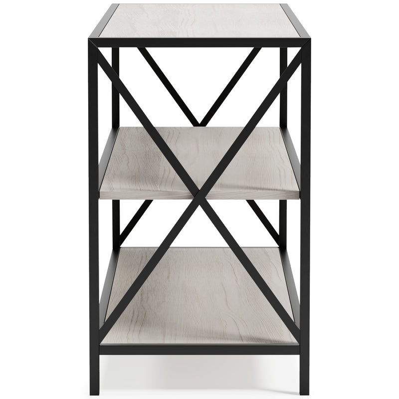 Bayflynn White Black Bookcase