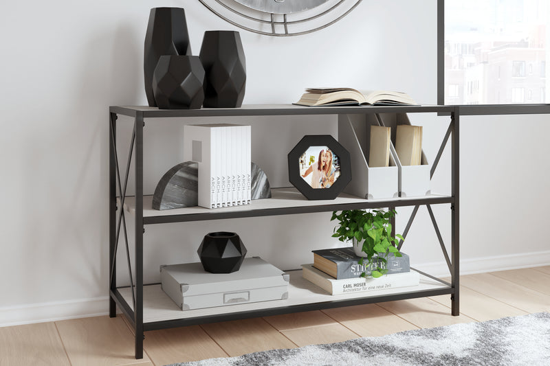 Bayflynn White Black Bookcase