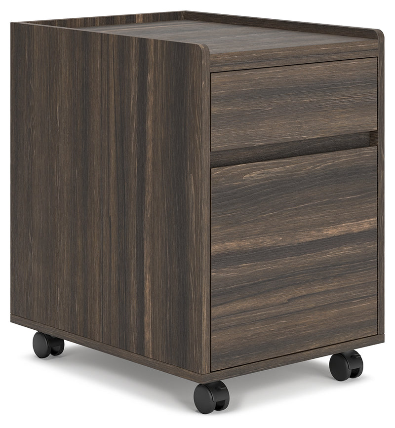 Zendex Dark Brown Home Office Desk And Storage