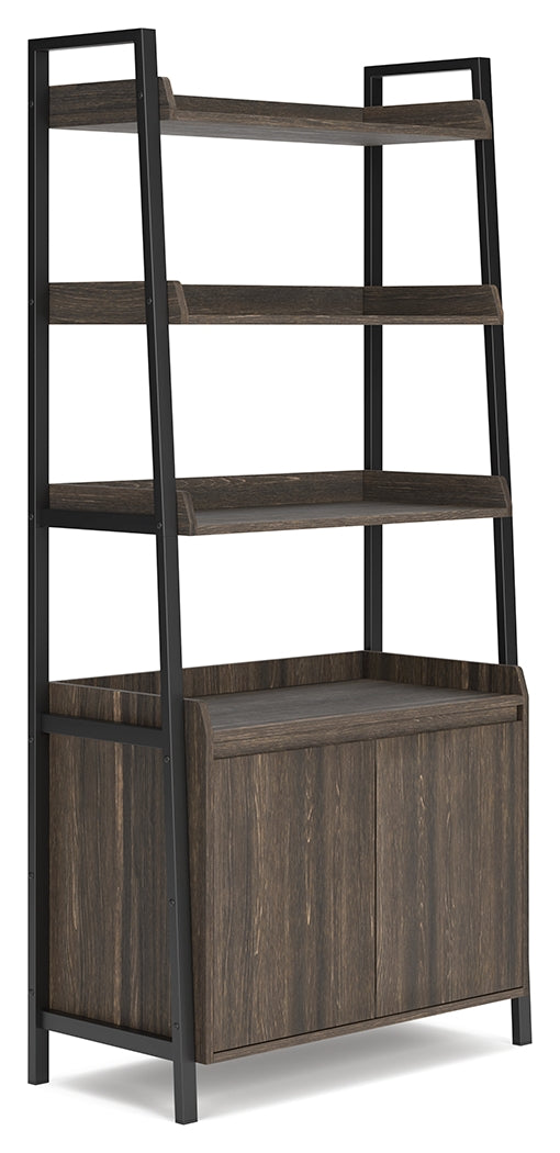 Zendex Dark Brown Home Office Desk And Storage