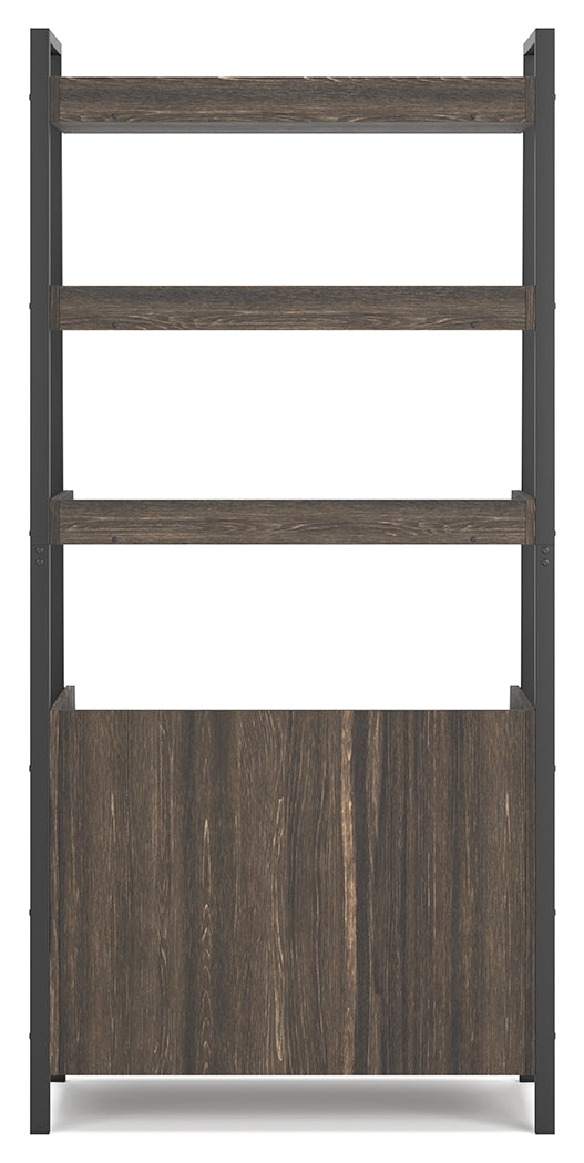 Zendex Dark Brown Home Office Desk And Storage