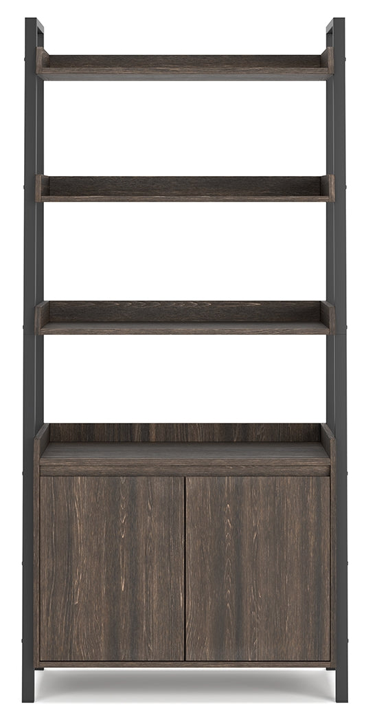 Zendex Dark Brown Home Office Desk And Storage