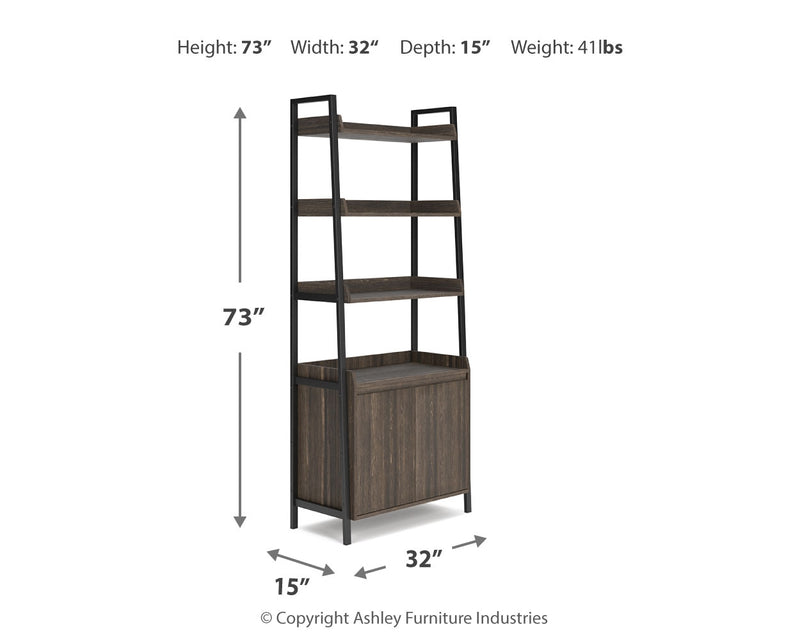 Zendex Dark Brown Home Office Desk And Storage PKG014862 - H304-29 | H304-17 | H304-12