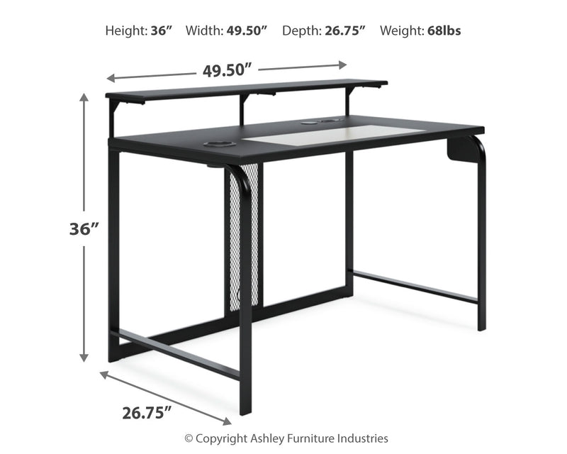 Lynxtyn Black 48" Home Office Desk