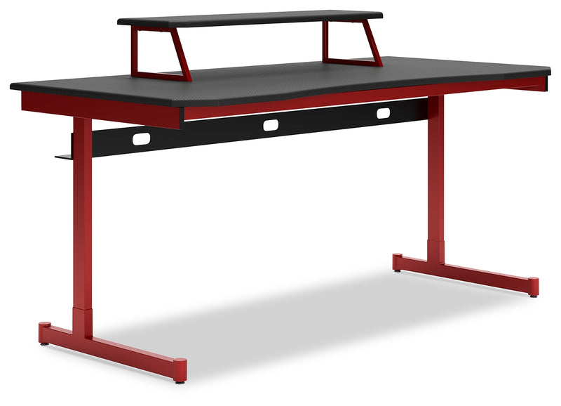 Lynxtyn Red Black Home Office Desk