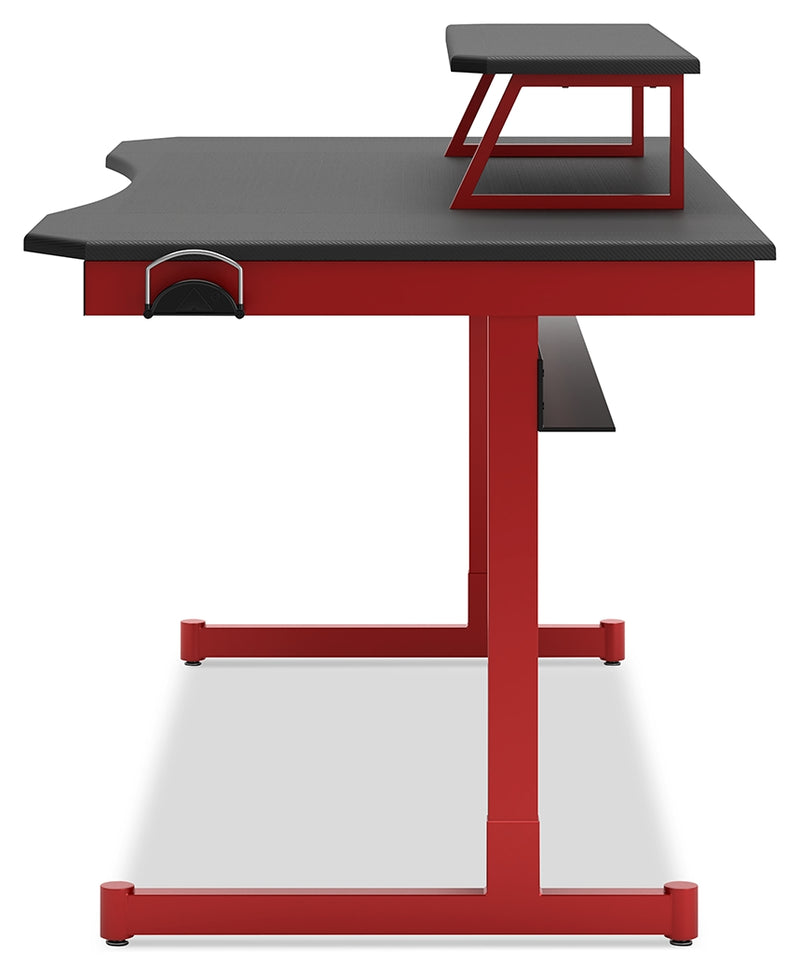 Lynxtyn Red Black Home Office Desk