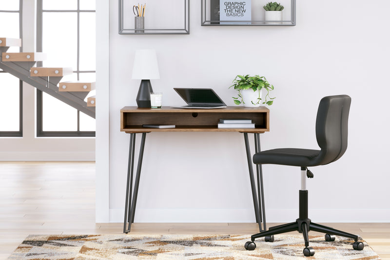 Strumford Brown Black Home Office Desk