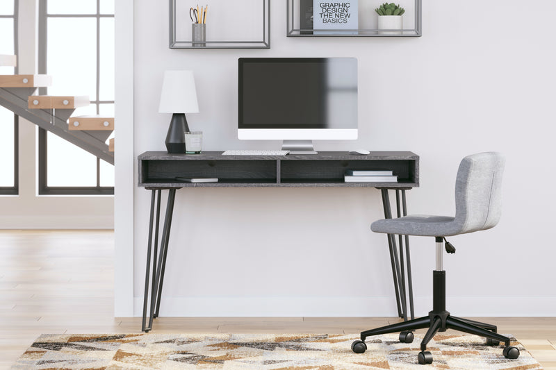 Strumford Charcoal Black Home Office Desk