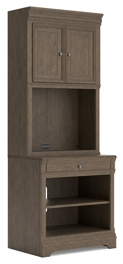 Janismore Weathered Gray Bookcase