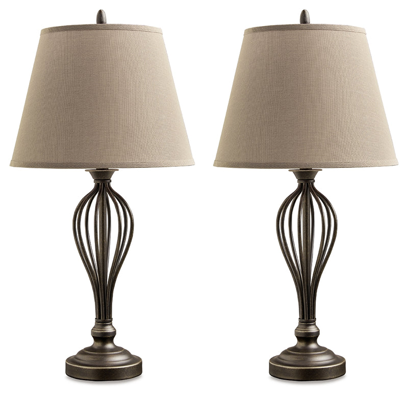 Ornawell Antique Bronze Finish Table Lamp (Set Of 2)