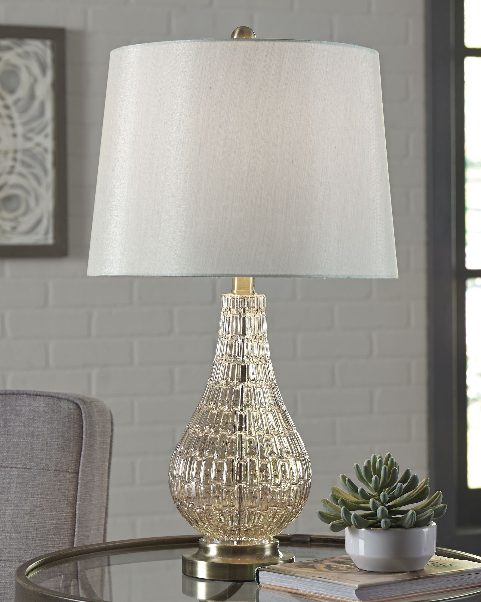 Latoya Champagne 2-Piece Table Lamp Set