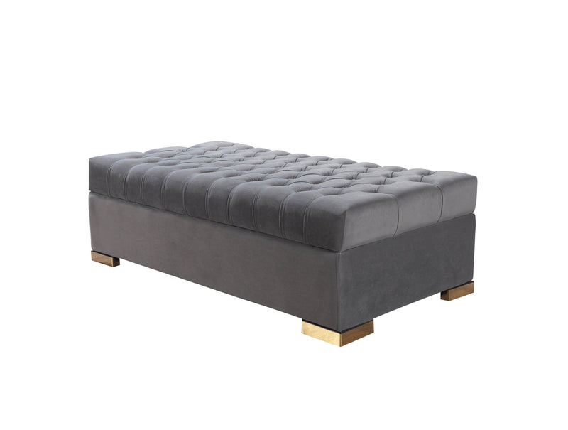 Emma Gray Velvet Double Chaise Sectional