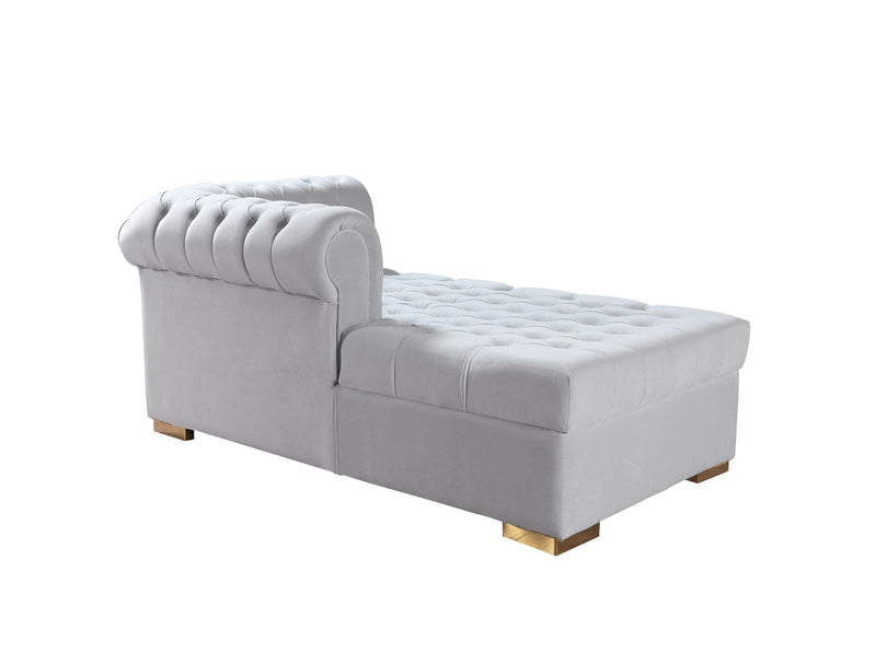 Emma Pearl Velvet Double Chaise Sectional