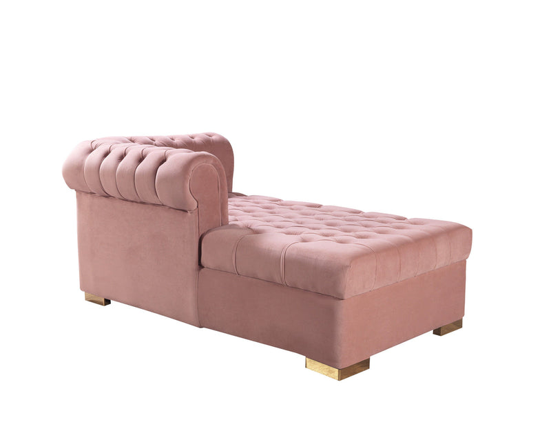 Emma Pink Velvet Double Chaise Sectional