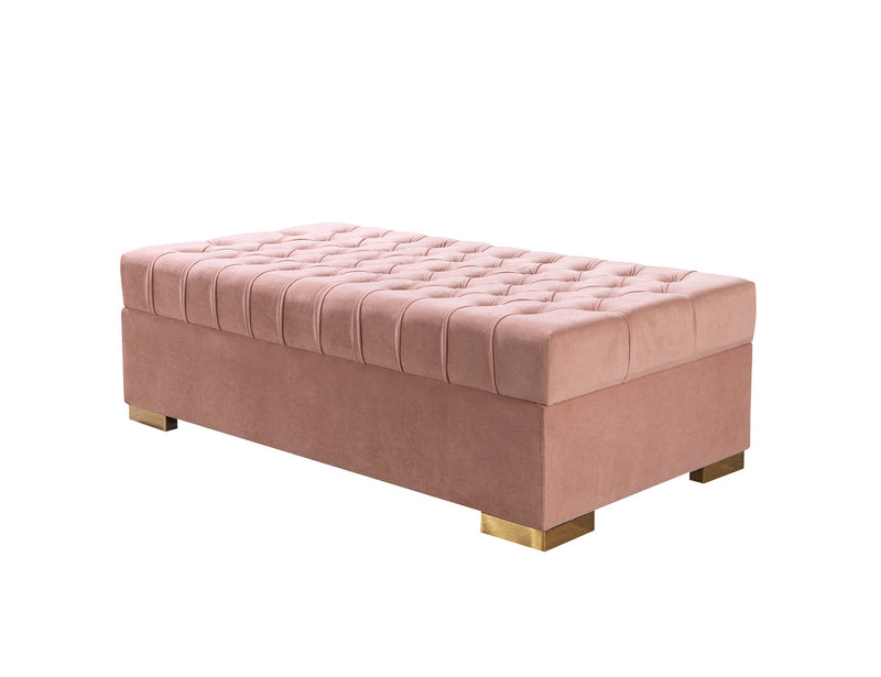 Emma Pink Velvet Double Chaise Sectional