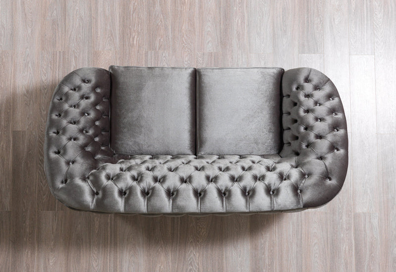 Scarlett Gray Velvet Sofa & Loveseat