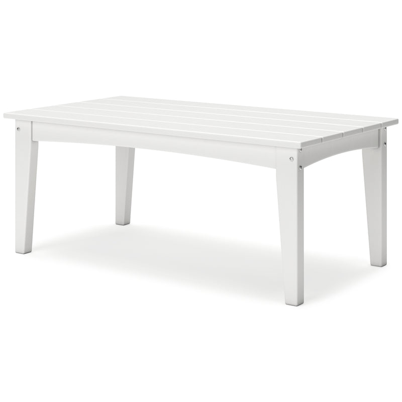 Hyland Wave White Outdoor Coffee Table