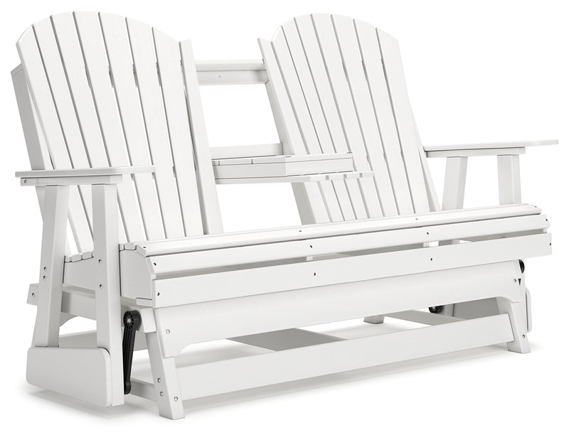 Hyland Wave White Outdoor Glider Loveseat