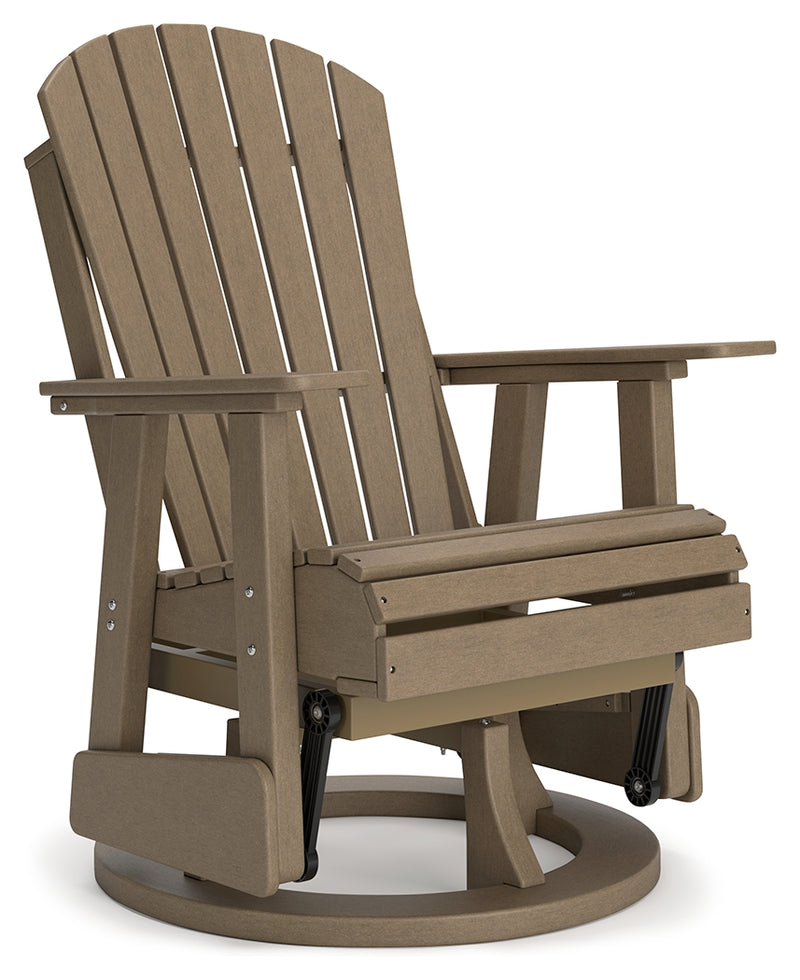 Hyland Wave Driftwood Outdoor Swivel Glider Chair