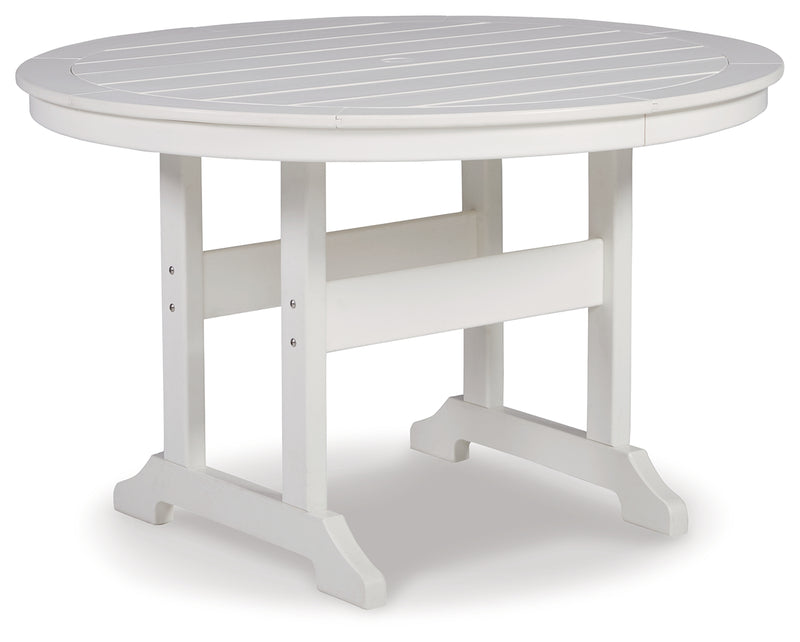 Transville Gray White Outdoor Dining Table And 4 Chairs