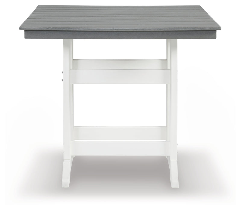 Transville Gray/white Outdoor Counter Height Dining Table