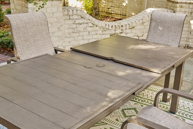 Beach Front Beige Outdoor Dining Table