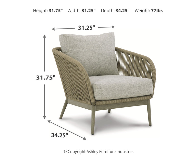 Swiss Beige Valley Outdoor Sofa And  2 Lounge Chairs With Coffee Table And 2 End Tables