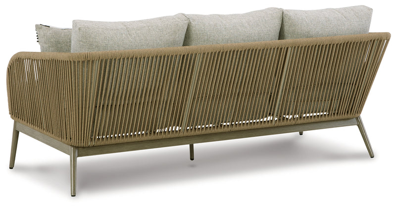Swiss Beige Valley Outdoor Sofa With 2 Lounge Chairs