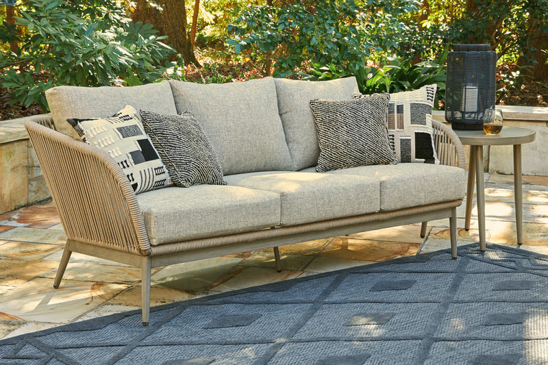 Swiss Beige Valley Outdoor Sofa With 2 Lounge Chairs