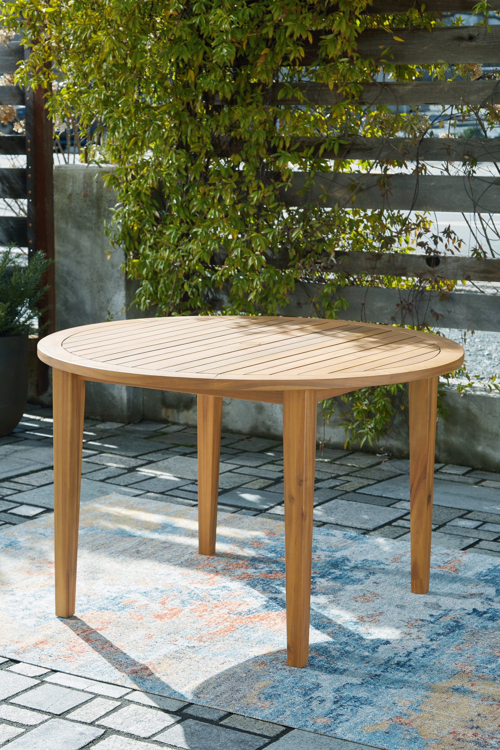 Janiyah Light Brown Outdoor Dining Table