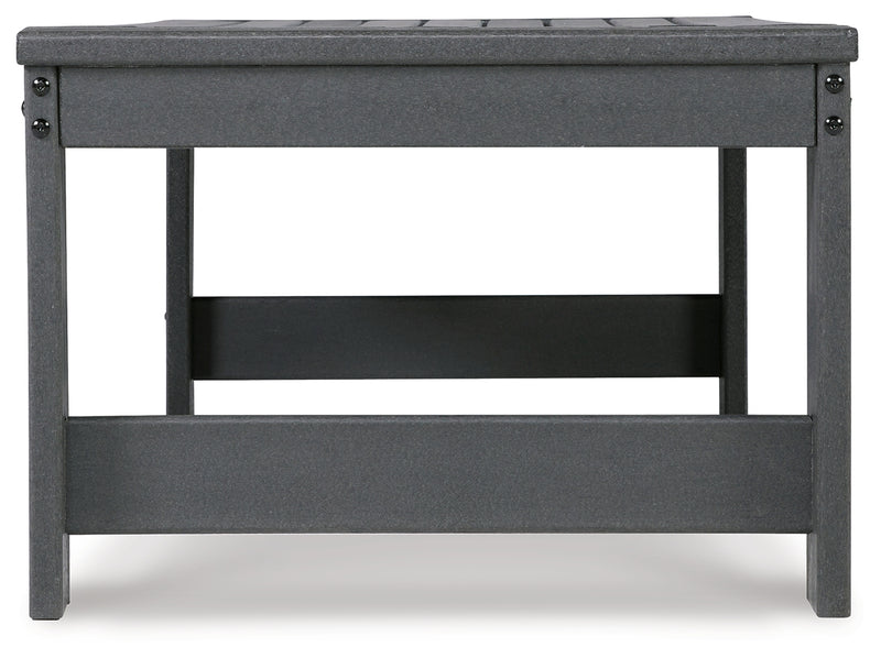 Amora Charcoal Gray Outdoor Sofa With Coffee Table