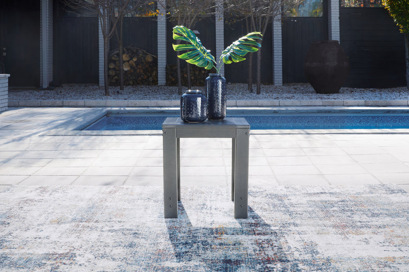 Amora Charcoal Gray Outdoor Coffee Table With 2 End Tables