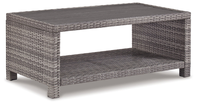 Salem Gray Beach 3-Piece Outdoor Sectional With Chair Coffee Table And End