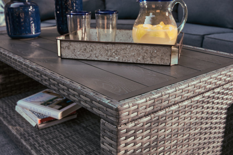 Salem Gray Beach Outdoor Coffee Table With 2 End Tables