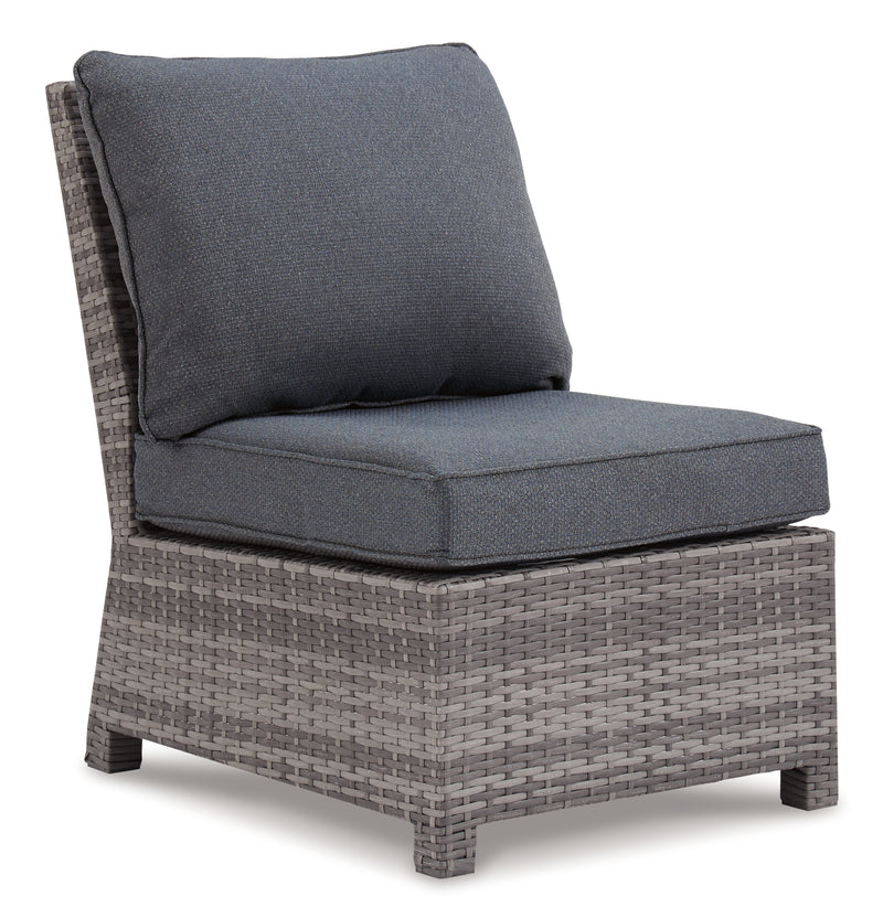 Salem Gray Beach 2-Piece Outdoor Sectional With Chair