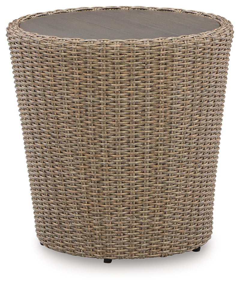 Danson Beige Outdoor Coffee Table With 2 End Tables