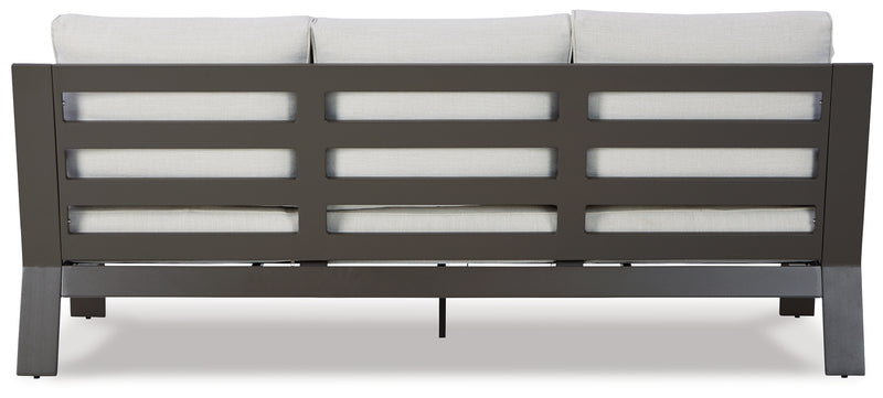 Tropicava Taupe/white Outdoor Sofa And Lounge Chair With Coffee Table And 2 End Tables