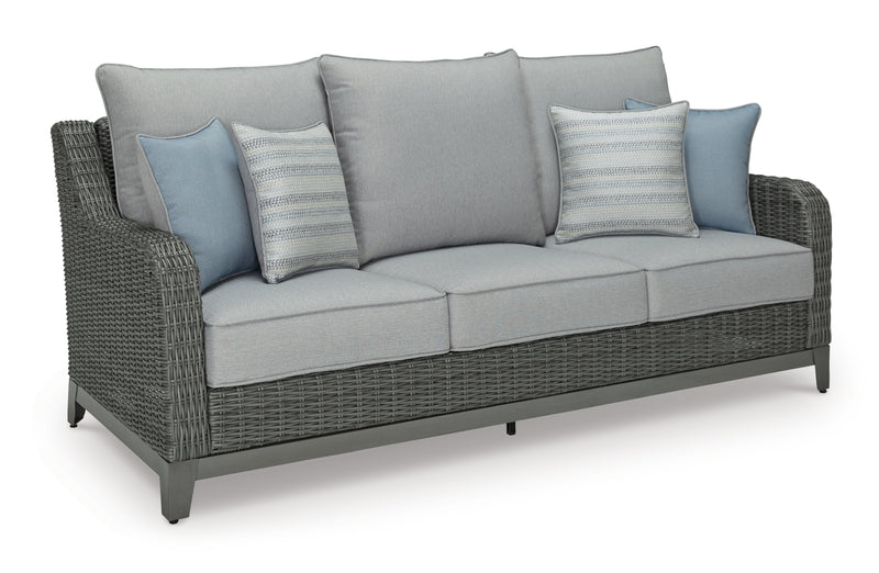 Elite Gray Park Outdoor Sofa And Loveseat With Coffee Table