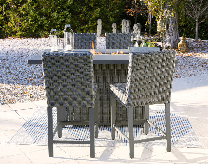 Palazzo Gray Outdoor Bar Table And 4 Barstools