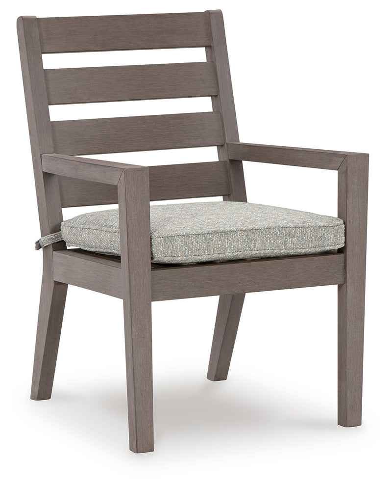 Hillside Barn Gray/brown Outdoor Dining Arm Chair (Set Of 2)