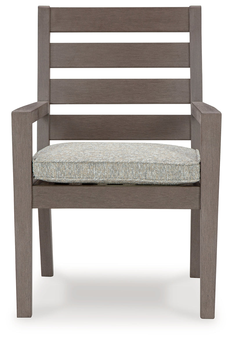 Hillside Barn Gray/brown Outdoor Dining Arm Chair (Set Of 2)