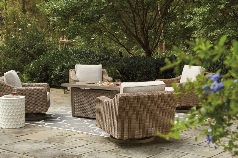 Beachcroft Beige Outdoor Dining Table And 4 Chairs PKG014430 - P791-773 | P791-821 | P791-821