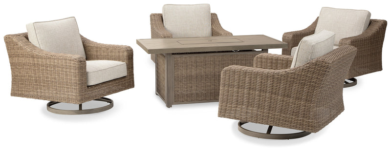 Beachcroft Beige Outdoor Dining Table And 4 Chairs PKG014430 - P791-773 | P791-821 | P791-821