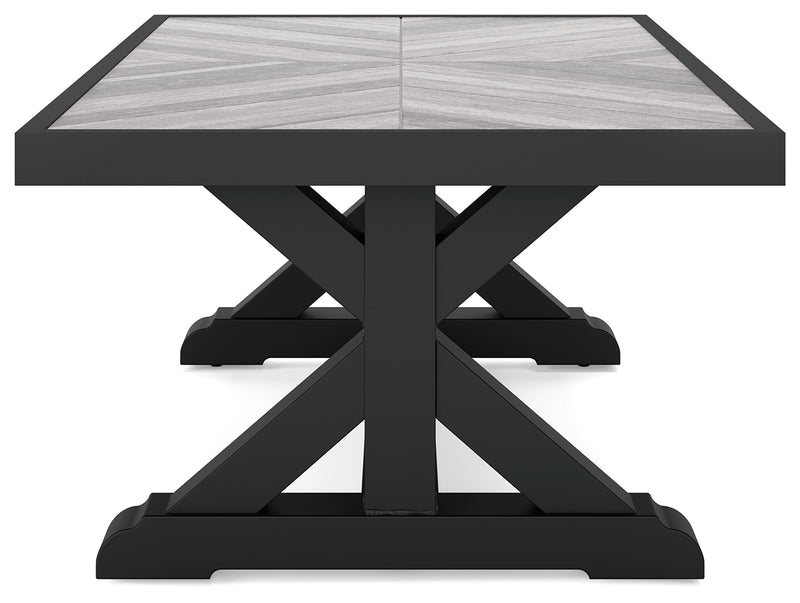 Beachcroft Black/light Gray Outdoor Coffee Table
