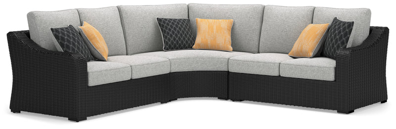 Beachcroft Black 3-Piece Outdoor Sectional