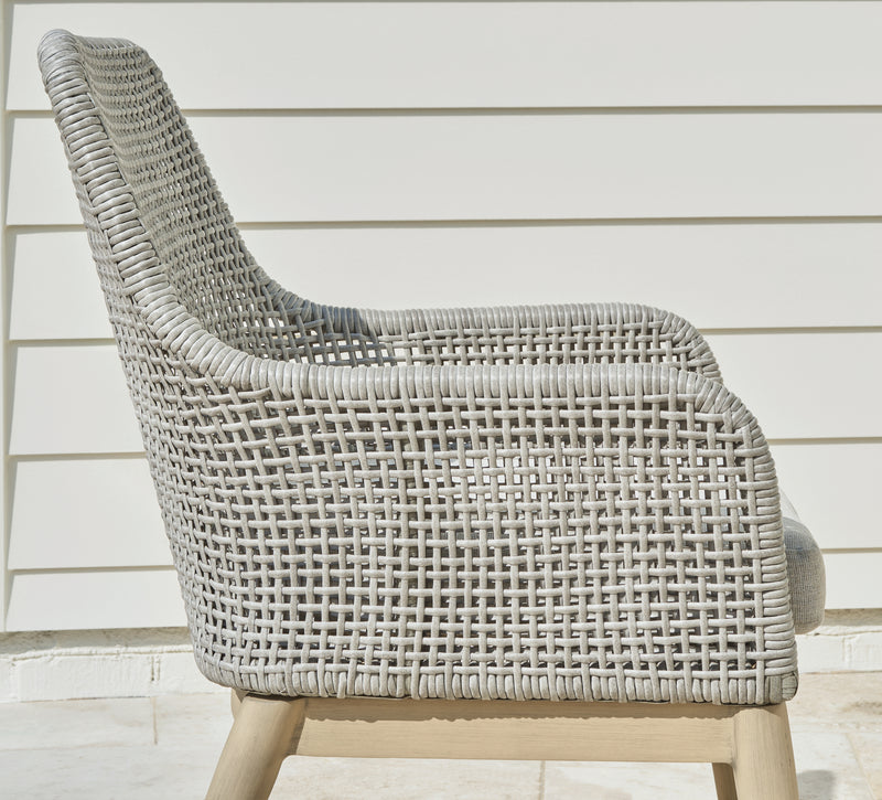 Seton Creek Gray Outdoor Dining Arm Chair (Set Of 2)