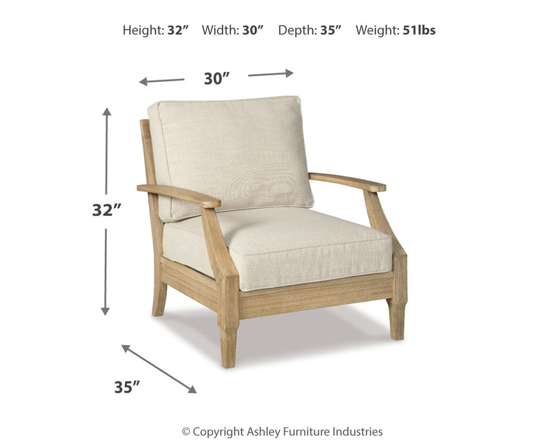 Clare Beige View Outdoor Sofa With 2 Lounge Chairs