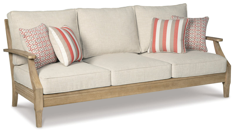 Clare Beige View Outdoor Sofa With 2 Lounge Chairs